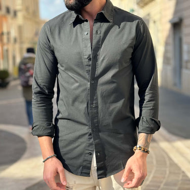Camicia doppio cotone nera - FLAG STORE